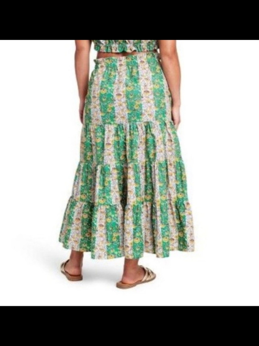 RHODE Green and Yellow Floral Smocked Skirt Set - Picture 4 of 10